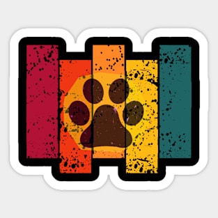Colourful dog paw Sticker